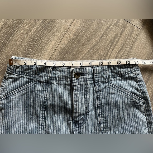 Vintage Y2K Route 66 Pin Stripe Jean Mini Skirt. Size 8 - Picture 7 of 7